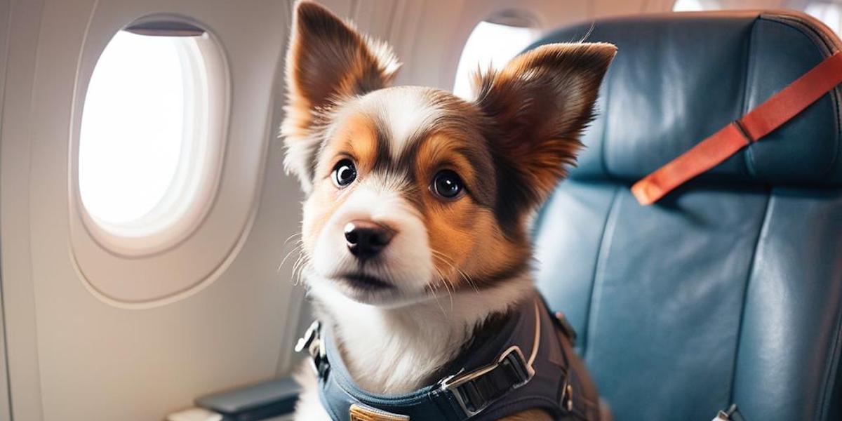 En hund i flygsätet. I USA flyger allt fler med sina husdjur och där finns det flygbolag som tillåter hundar att resa med i kabinen