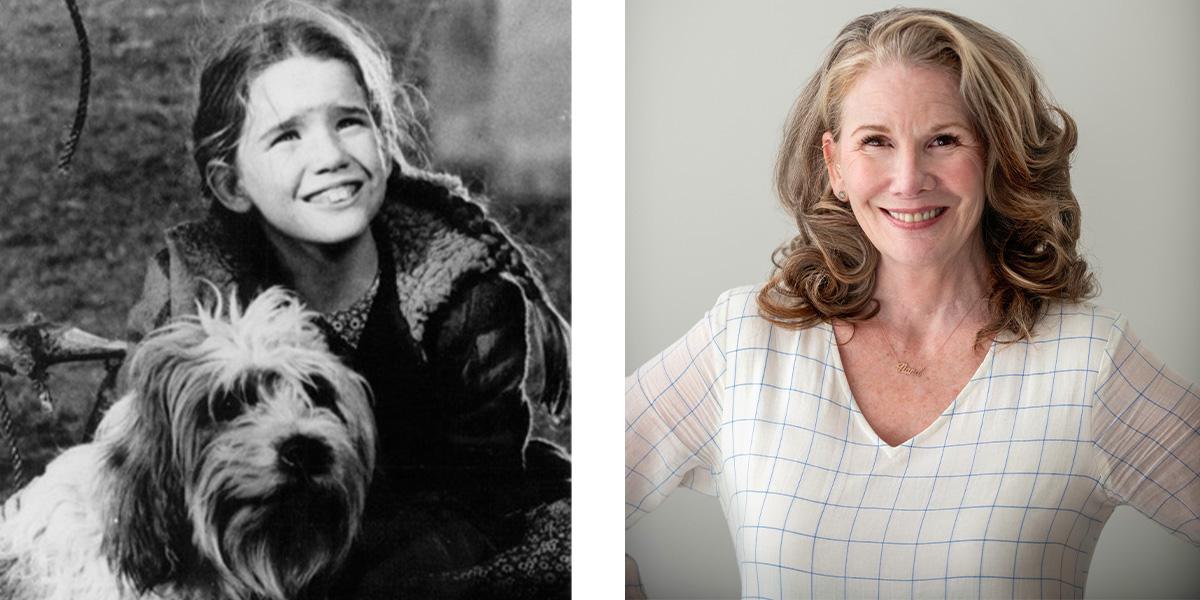 Skådespelerskan som lider av misofoni, extrem känslighet för vissa ljud, Melissa Gilbert, till höger, som Laura Ingalls i tv-serien Lilla huset på prärien, 1975, till vänster, 2023.