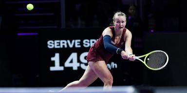 Ödesmatch? Åtminstone för experten som kommenterade semifinalen mellan Barbora Krejcikova, här i bild, och Qinwen Zheng.