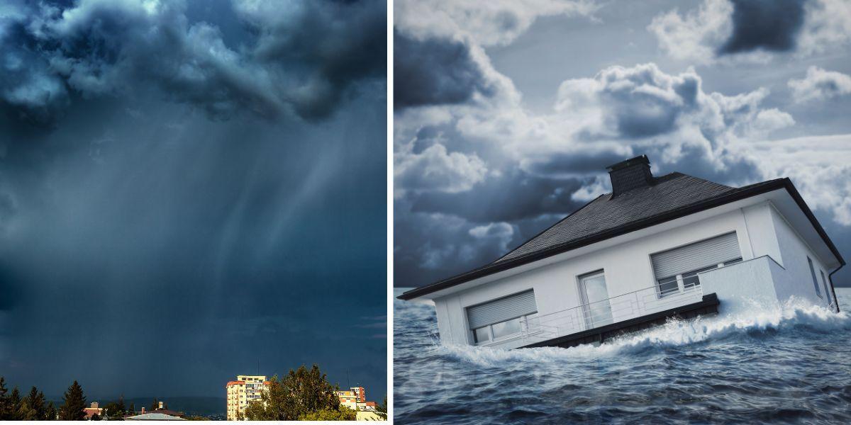 Ett skyfall och en översvämning