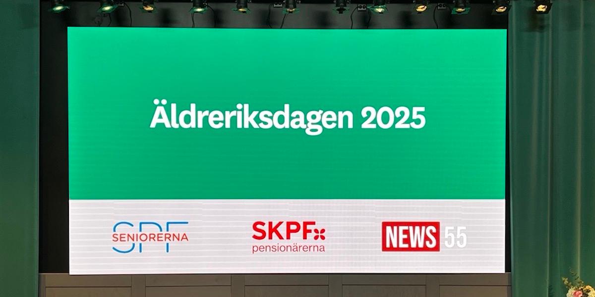 Overheadbild på äldreriksdagen. Syftet med Äldreriksdagen är att frågor som berör den äldre delen av befolkningen ska hamna högre upp på riksdagens agenda. En av frågorna som diskuterades på dagens äldreriksdag var hur finansieringen av äldres läkemedel och sjukvård ska säkras