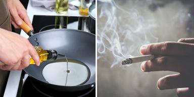 Någon steker i olja och någon röker. Att regelbundet konsumera industriella fröoljor och att röka är två levnadsvanor som kan öka risken för hjärtsjukdomar.