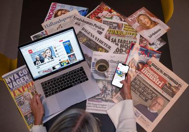Medier I form av dagstidningar, tidningar och digitala medier