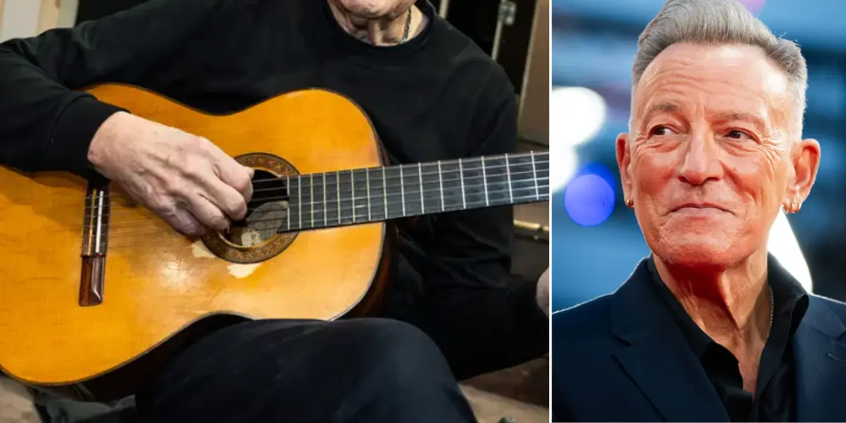 Man med gitarr och Bruce Springsteen