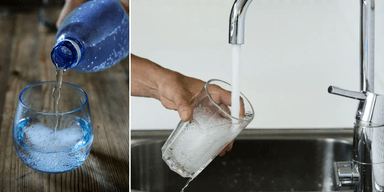 Vatten på flaska och från kranen.