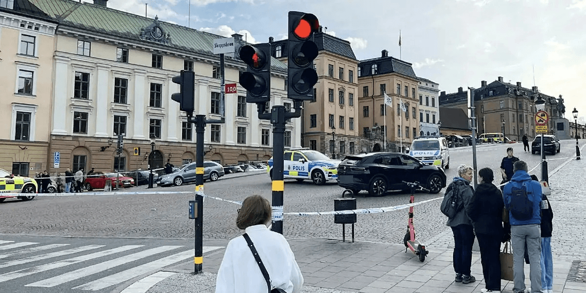 Platsen i Gamla stan är kvinnan blev påkörd.