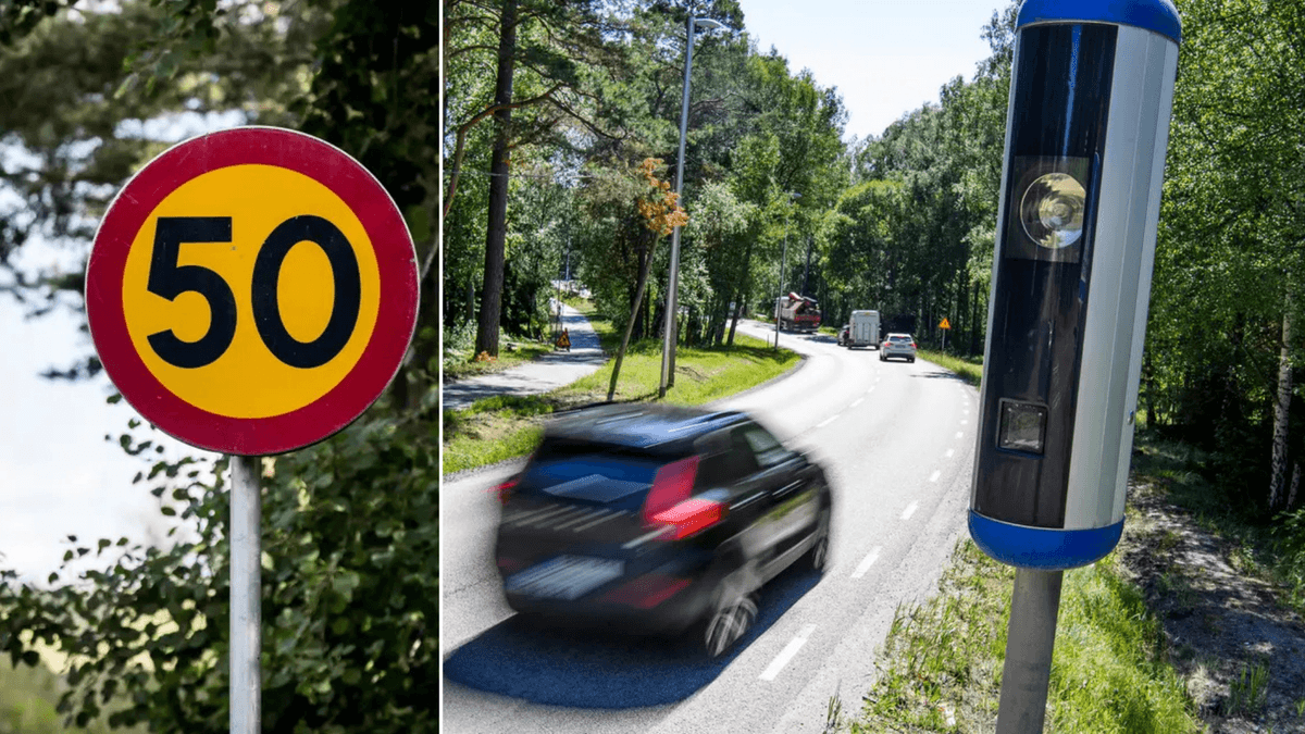 50-skylt, fartkamera