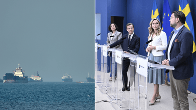 Hormuzsundet till vänster och regeringen som vill lägga fram ett krispaket.