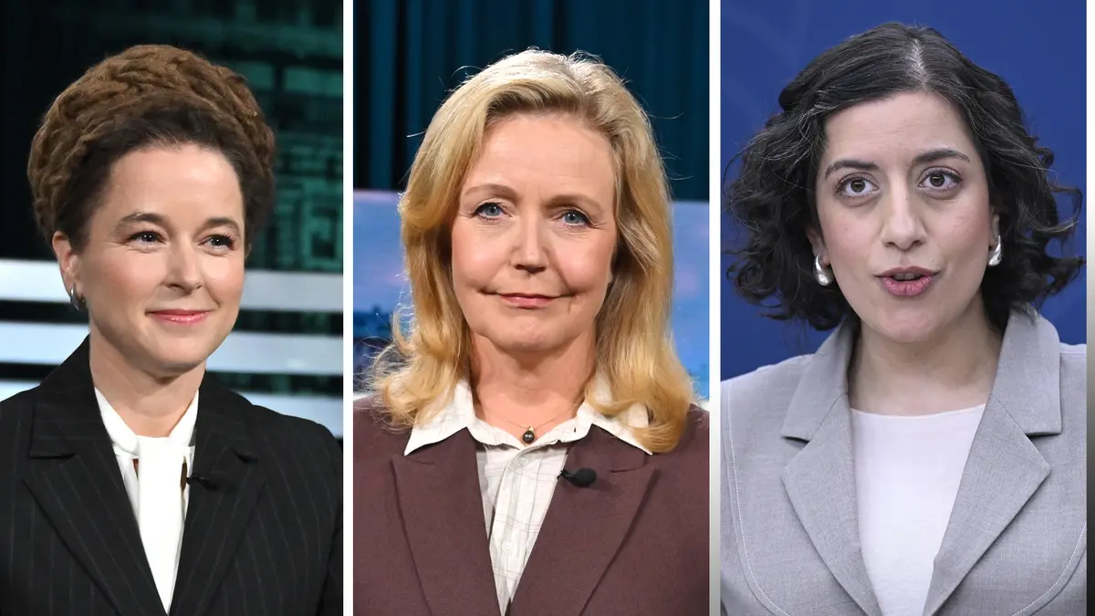 Amanda Lind, Elisabeth Thand Ringqvist och Simona Mohamsson inör valet