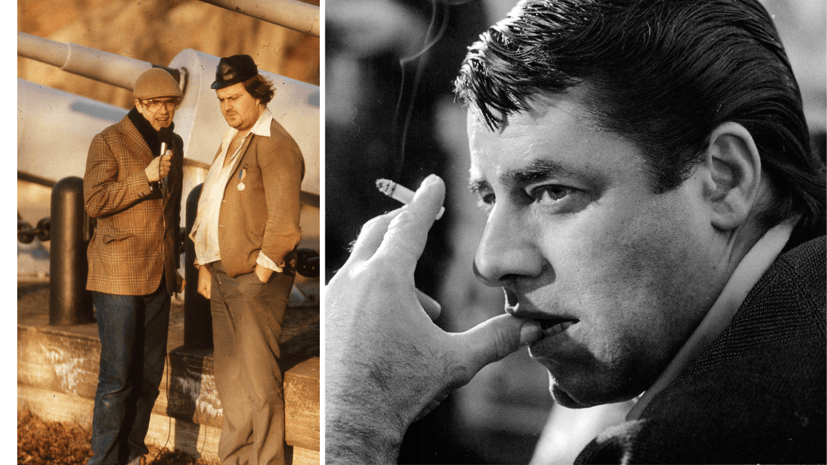 Hans Crispin, Micke Dubois och Jerry Lewis.