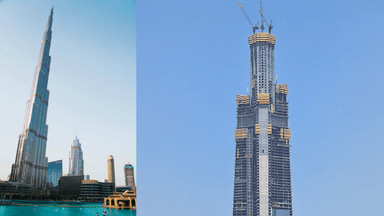 Bhurj Kalifa och Jeddah Tower